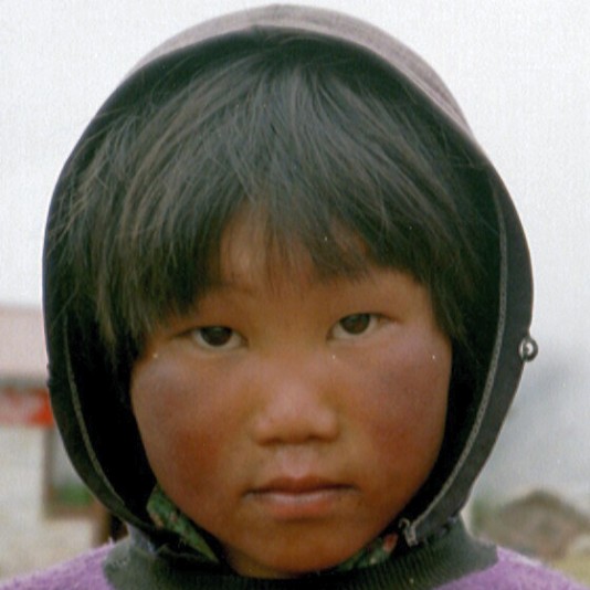small sherpa girl in Namche Bazar, Nepal