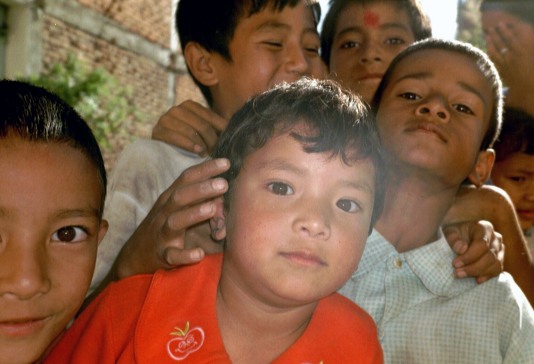 eager children, Kathmandu, Nepal