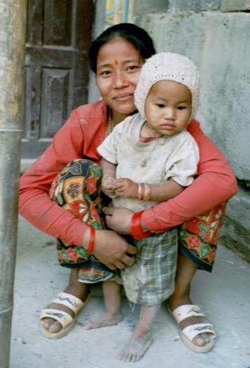 mother an child in Kathmandu, Nepal