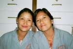 Pramila and Chandra at the airport in Kathmandu, Nepal